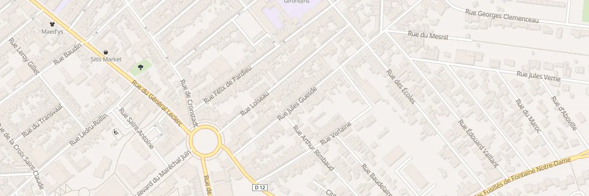 Plan du 45 Rue Jules Guesde à Saint-Quentin
