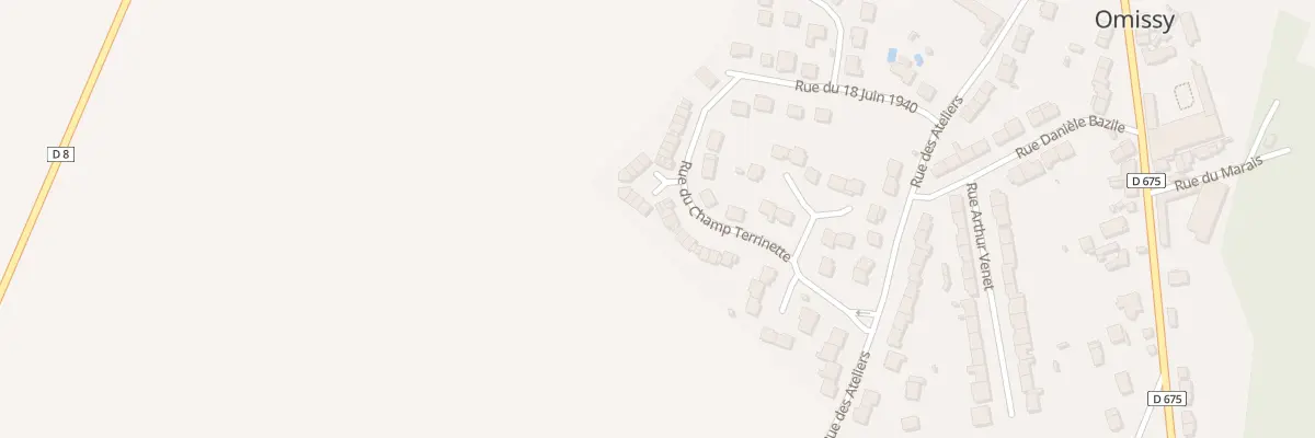 Plan du 13 Rue du Champ Terrinette à Omissy