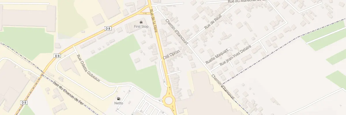 Plan du 55J Rue de la Fère à Saint-Quentin