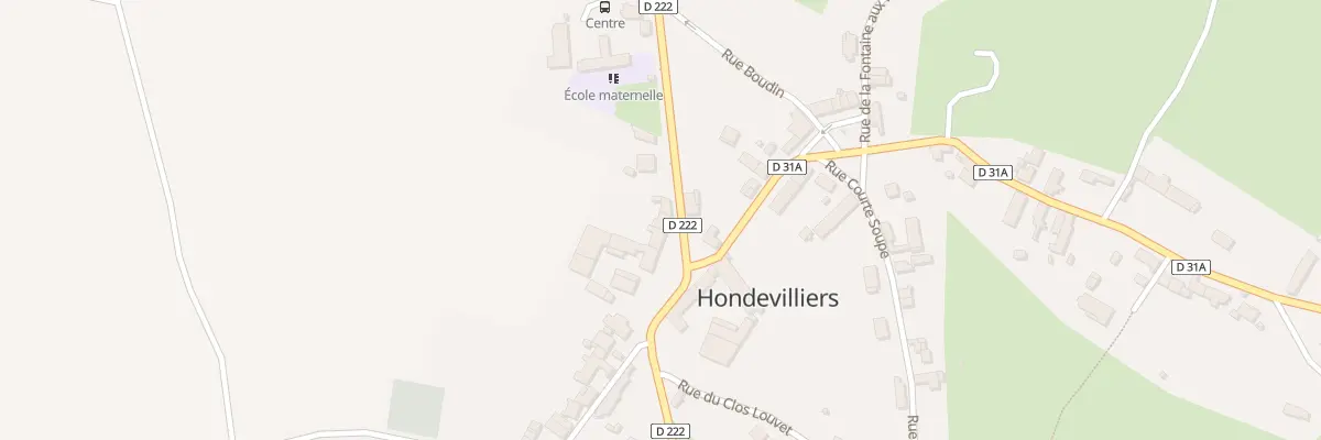 Plan du 28 Rte de la Butte Rouge à Hondevilliers