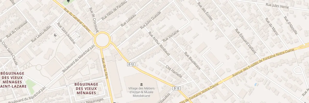 Plan du 20 Rue Verlaine à Saint-Quentin