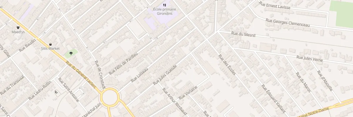 Plan du 65 Rue Jules Guesde à Saint-Quentin