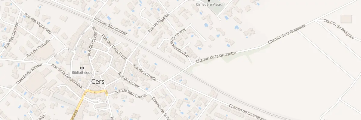 Plan du 5 Rue du Clos Montloubat à Cers
