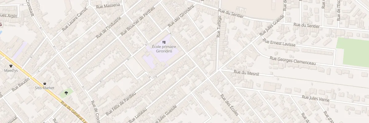 Plan du 92 Rue Félix de Pardieu à Saint-Quentin