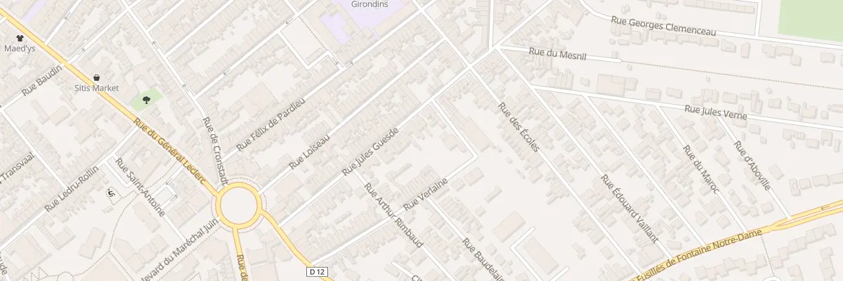 Plan du 50 Rue Jules Guesde à Saint-Quentin