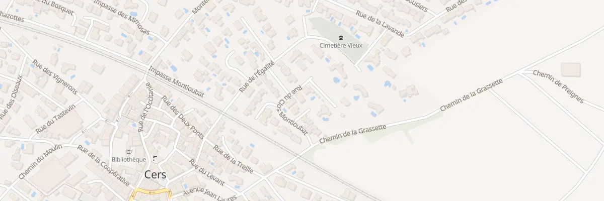 Plan du 18 Rue du Clos Montloubat à Cers