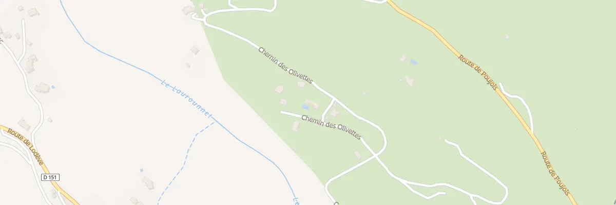 Plan du 5372F Che des Olivettes à Lauroux