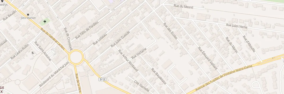 Plan du 55 Rue Verlaine à Saint-Quentin