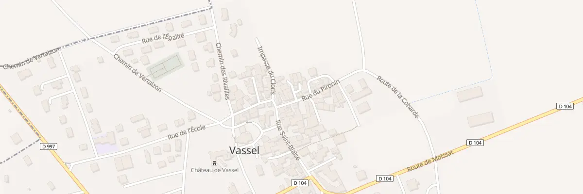 Plan du 7 Rue du Pironin à Vassel