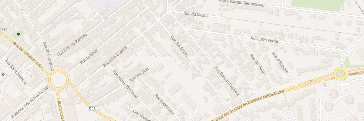 Plan du 54 Rue des Ecoles à Saint-Quentin