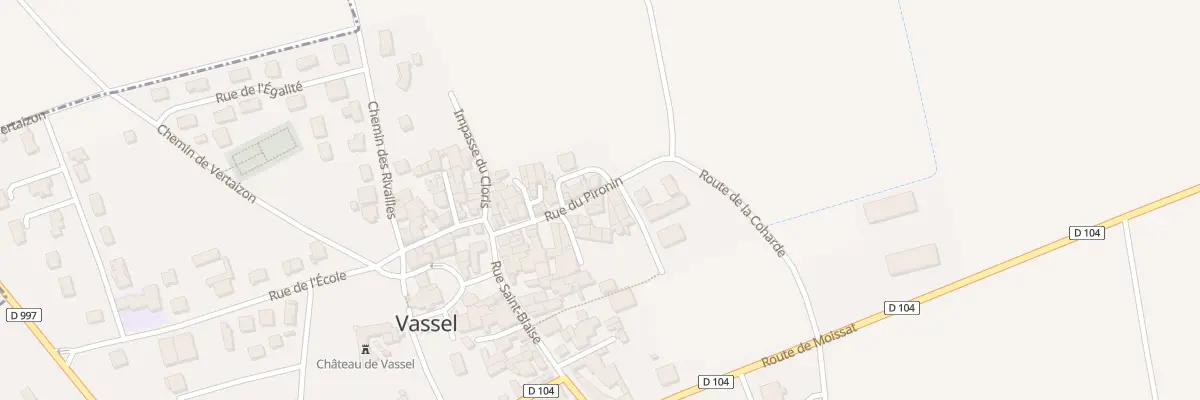 Plan du 18 Rue du Pironin à Vassel