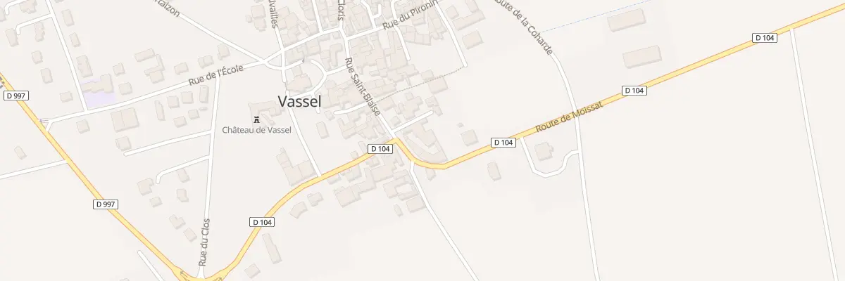 Plan du 1 Rte de Moissat à Vassel