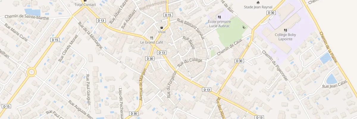 Plan du 12 Rue Droite à Roujan
