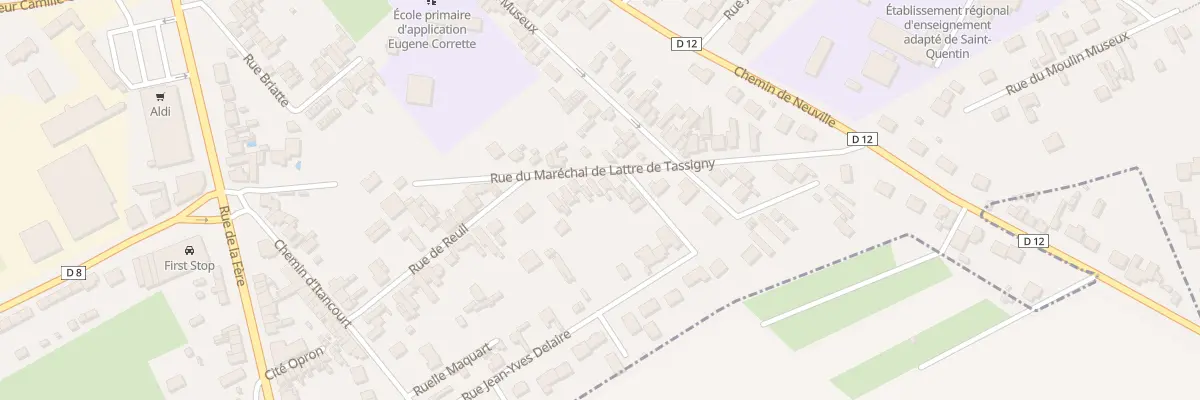 Plan du 34 Rue Mal de Lattre de Tassigny à Saint-Quentin