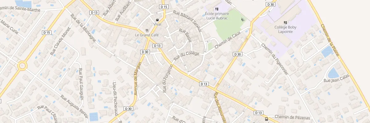 Plan du 9 Rue Droite à Roujan
