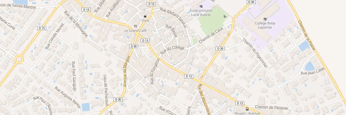 Plan du 7 Rue Droite à Roujan