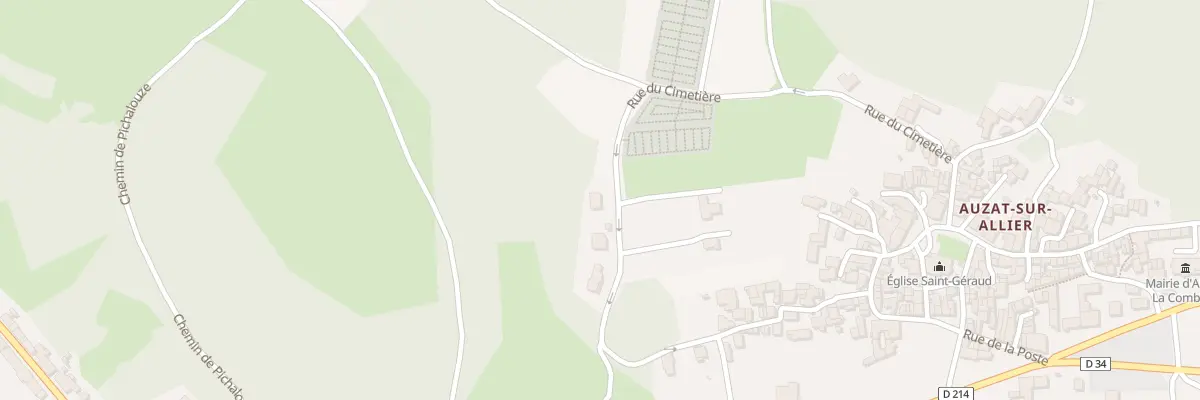 Plan du 6 Rue du Cimetiere à Auzat-la-Combelle