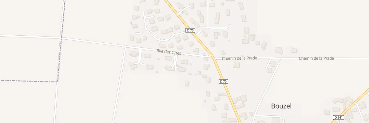 Plan du 1 Rue des Littes à Bouzel