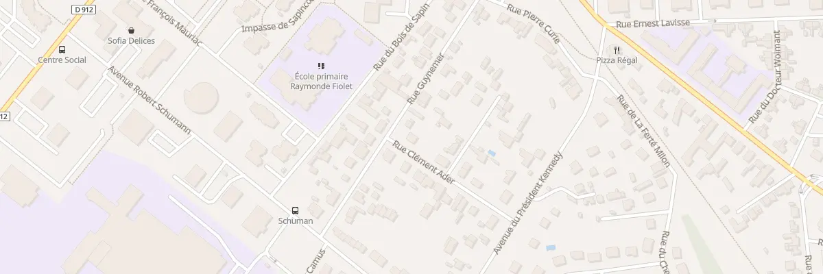 Plan du 8 Rue Clément Ader à Soissons