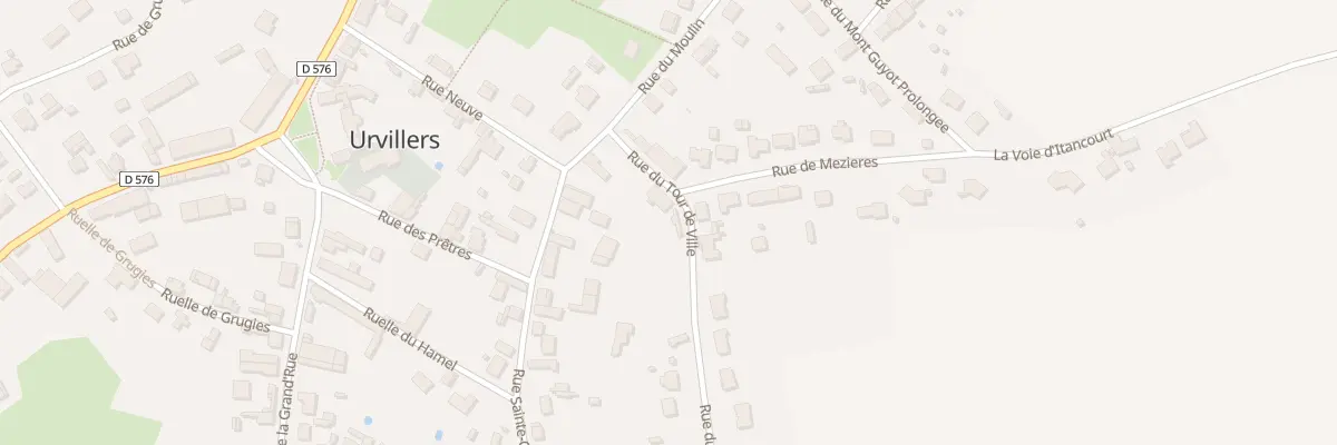 Plan du 2 Rue de Mézières à Urvillers