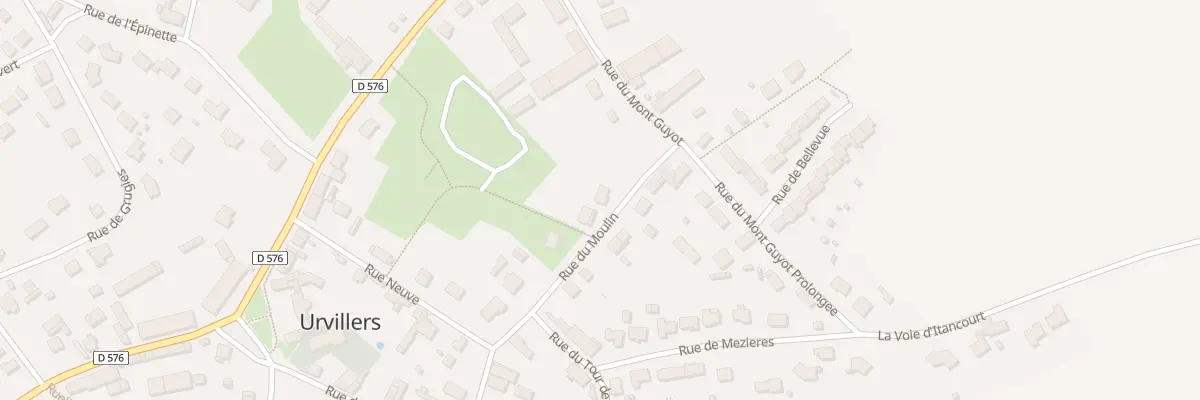 Plan du 9 Rue du Moulin à Urvillers
