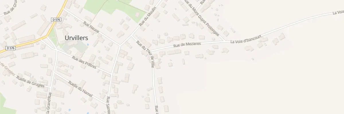 Plan du 5002 Rue de Mézières à Urvillers