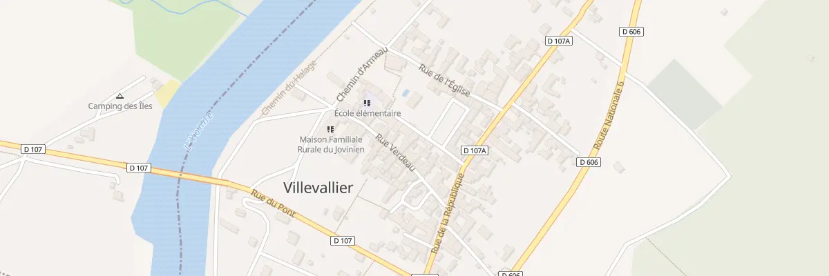 Plan du 3 Pl du 8 Mai 1945 à Villevallier