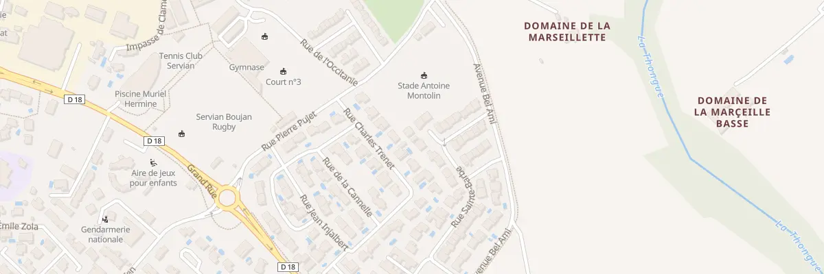 Plan du 27 Rue Sainte-Barbe à Servian