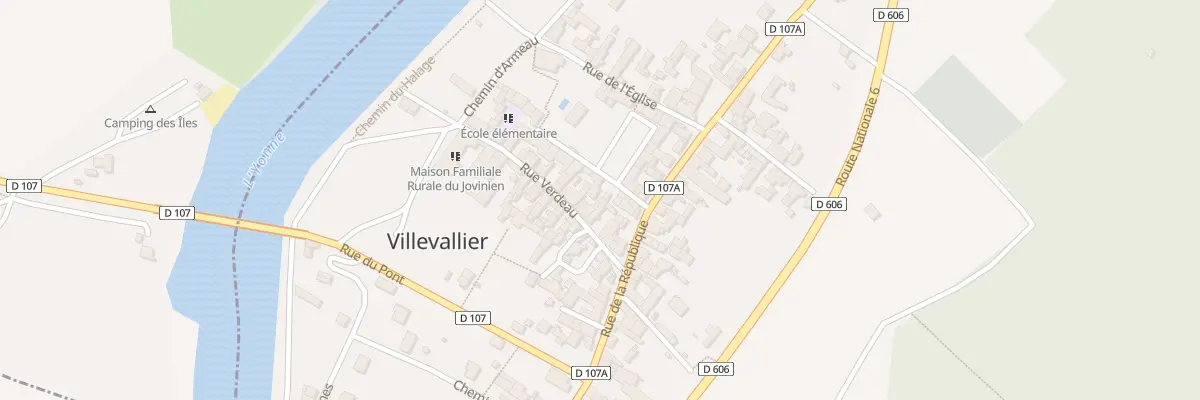 Plan du 1 Pl du 8 Mai 1945 à Villevallier