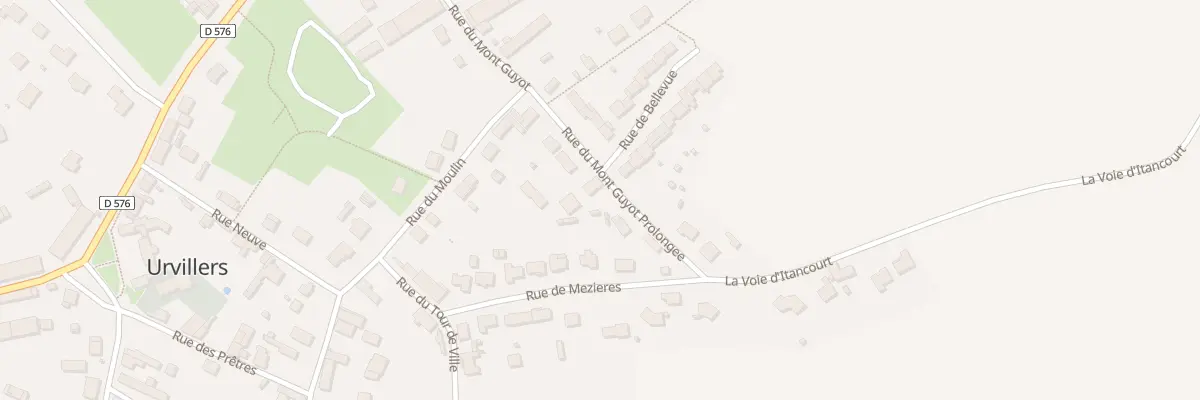 Plan du 3 Rue du Mont Guyot Prolongée à Urvillers