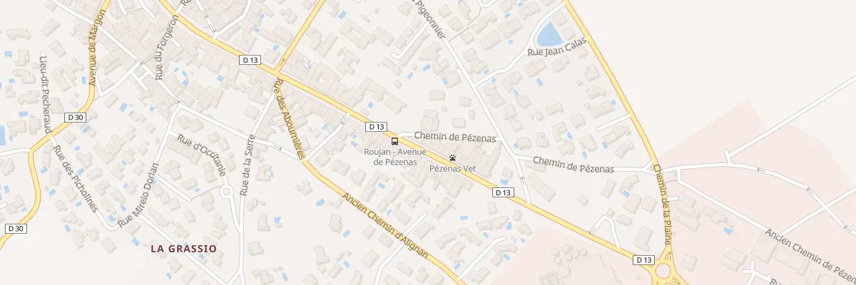Plan du 68 Av de Pézenas à Roujan