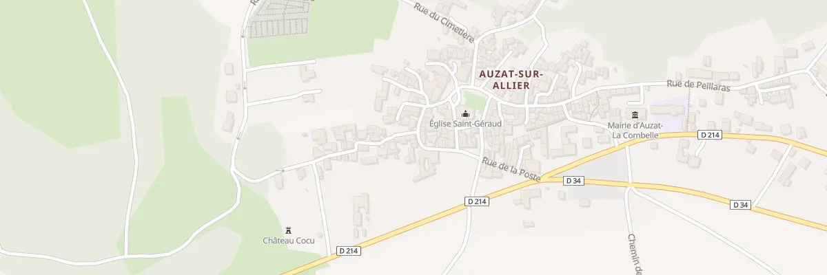 Plan du 10 Rue de la Place de l’Eglise à Auzat-la-Combelle
