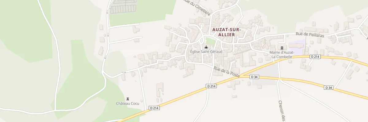 Plan du 8 Rue de la Place de l’Eglise à Auzat-la-Combelle