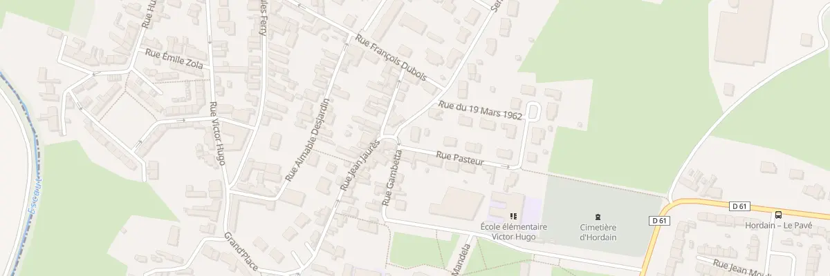 Plan du 25B Rue Jean Jaurès à Hordain
