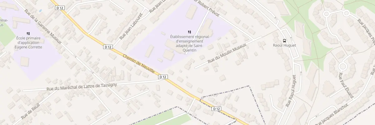 Plan du 7 Rue du Moulin Museux à Saint-Quentin