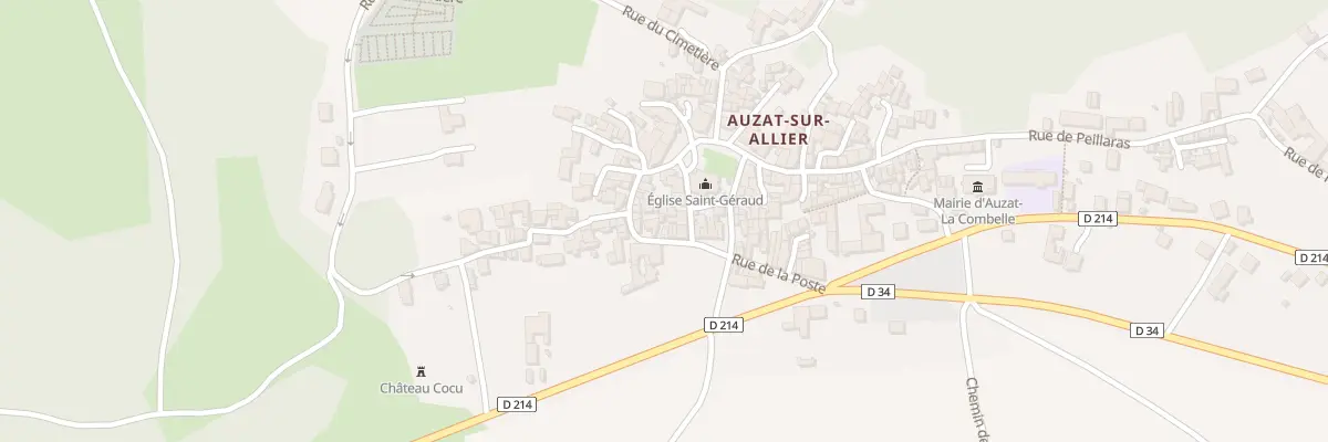 Plan du 3 Rue de la Place de l’Eglise à Auzat-la-Combelle