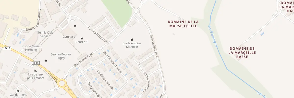 Plan du 43 Rue Sainte-Barbe à Servian