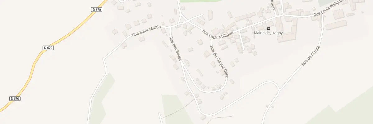 Plan du 1 Rue des Boves à Juvigny