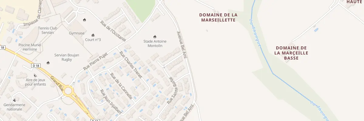 Plan du 40 Rue Sainte-Barbe à Servian