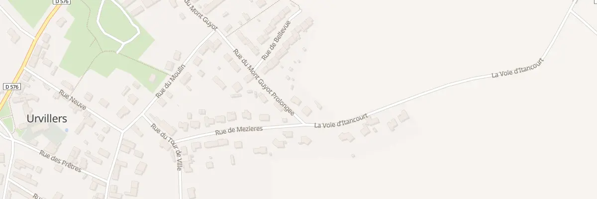 Plan du 10 Rue du Mont Guyot Prolongée à Urvillers