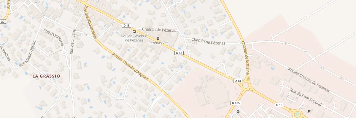 Plan du 91B Av de Pézenas à Roujan