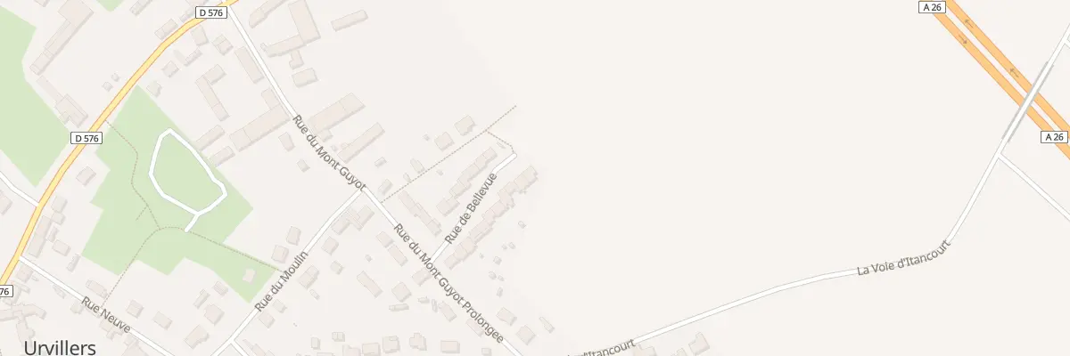 Plan du 21 Rue de Bellevue à Urvillers