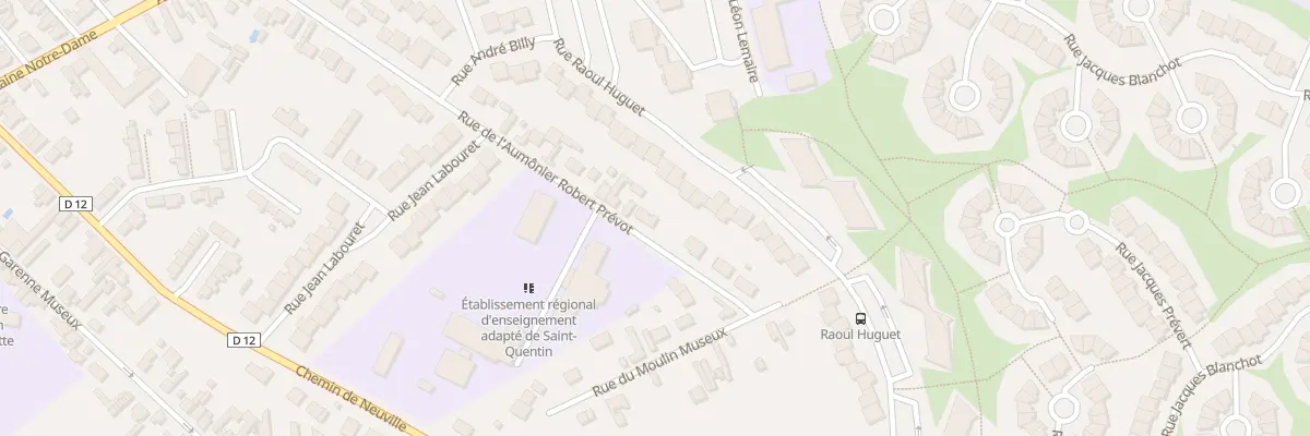Plan du 9015 Rue Aumonier Robert Prevot à Saint-Quentin
