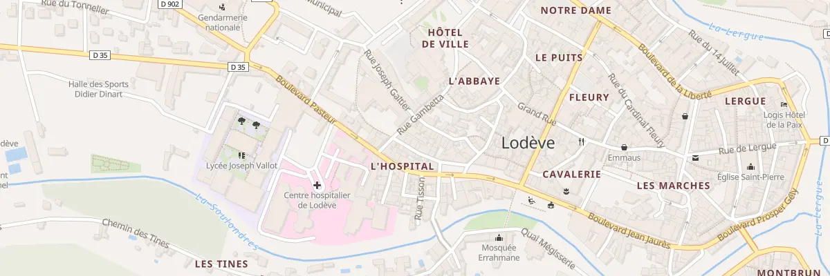 Plan du 8 Rue Gambetta à Lodève