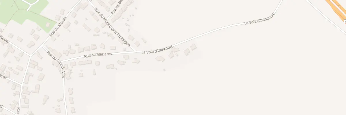 Plan du 280 Rue de Mézières à Urvillers