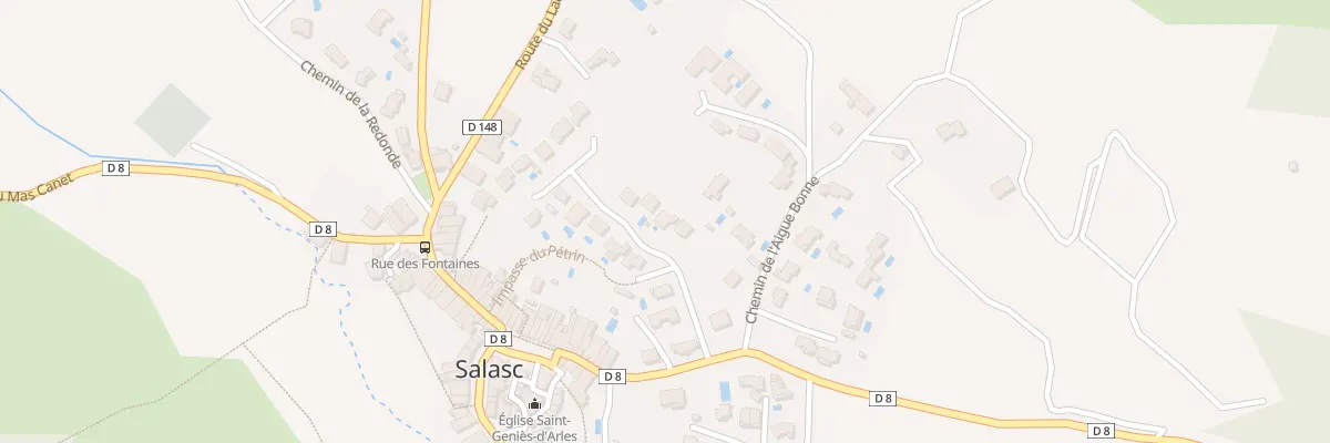 Plan du 100 Font Albe à Salasc