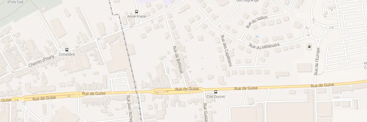 Plan du 129 Rue de Bellevue à Harly