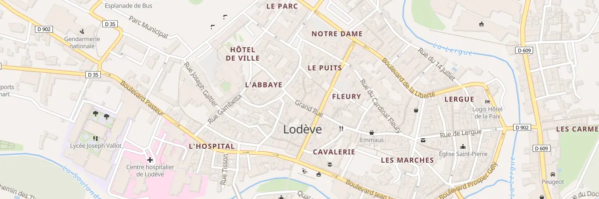 Plan du 1 Rue des Bourneaux à Lodève