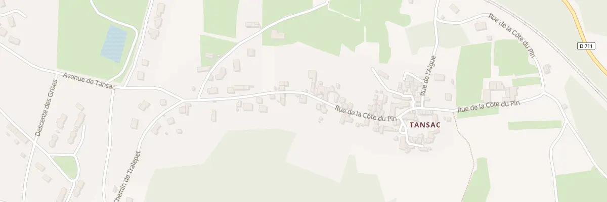 Plan du 15 Rue de la Côte du Pin (Tansac) à Auzat-la-Combelle