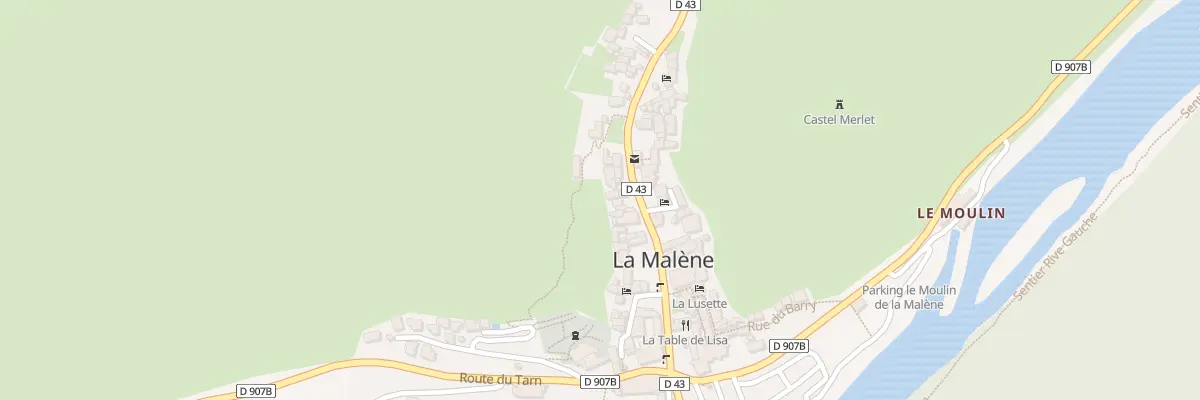 Plan du 5264 La Malene Village à La Malène